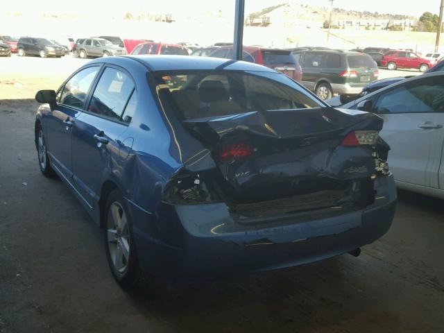 1HGFA16816L108730 - 2006 HONDA CIVIC EX BLUE photo 3