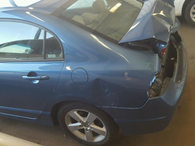 1HGFA16816L108730 - 2006 HONDA CIVIC EX BLUE photo 9