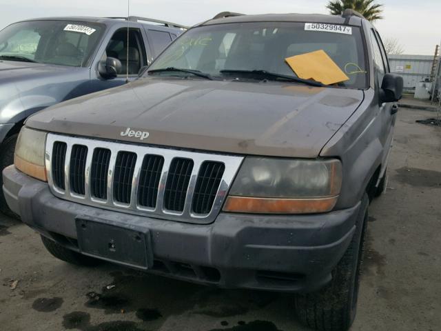 1J4GW48S02C122556 - 2002 JEEP GRAND CHER TAN photo 2