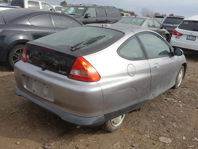 JHMZE1351YT004766 - 2000 HONDA INSIGHT GRAY photo 4