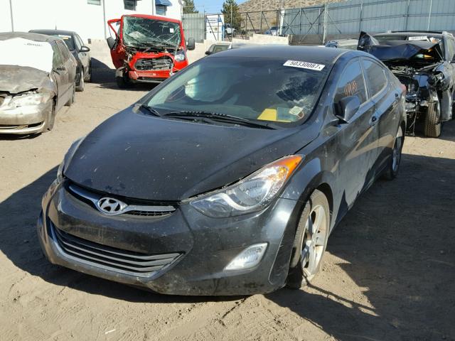 KMHDH4AE8DU506326 - 2013 HYUNDAI ELANTRA GL BLACK photo 2