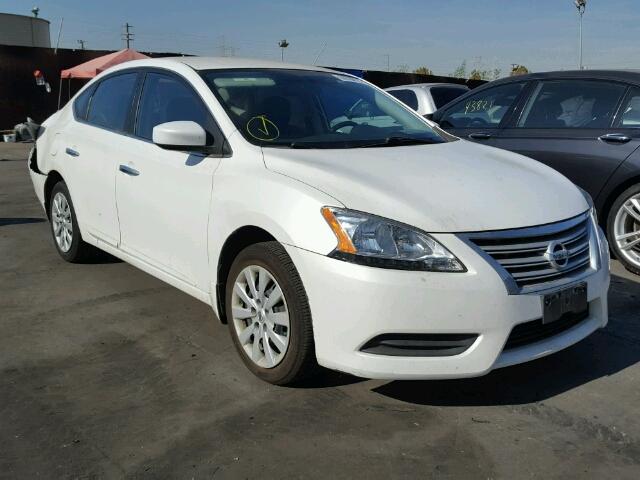 3N1AB7APXEL662104 - 2014 NISSAN SENTRA S WHITE photo 1