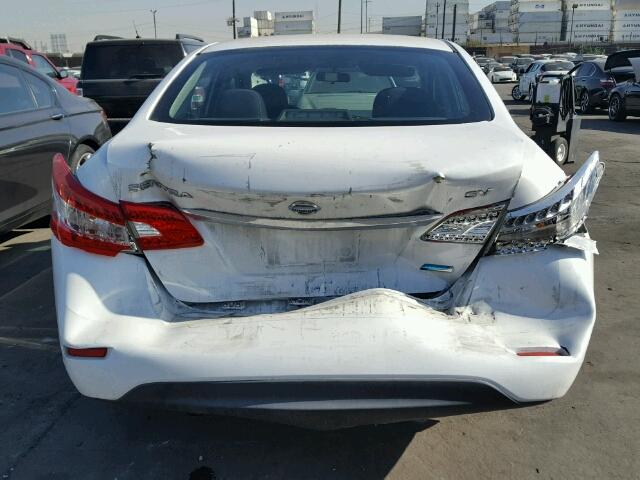 3N1AB7APXEL662104 - 2014 NISSAN SENTRA S WHITE photo 9