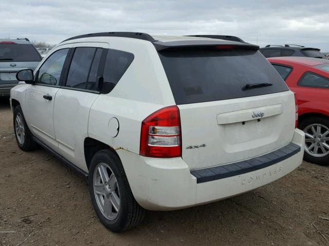 1J8FF47W28D616550 - 2008 JEEP COMPASS SP WHITE photo 3