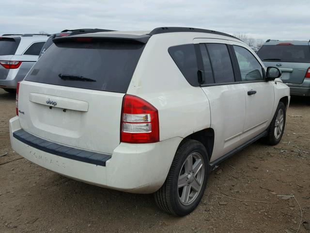 1J8FF47W28D616550 - 2008 JEEP COMPASS SP WHITE photo 4