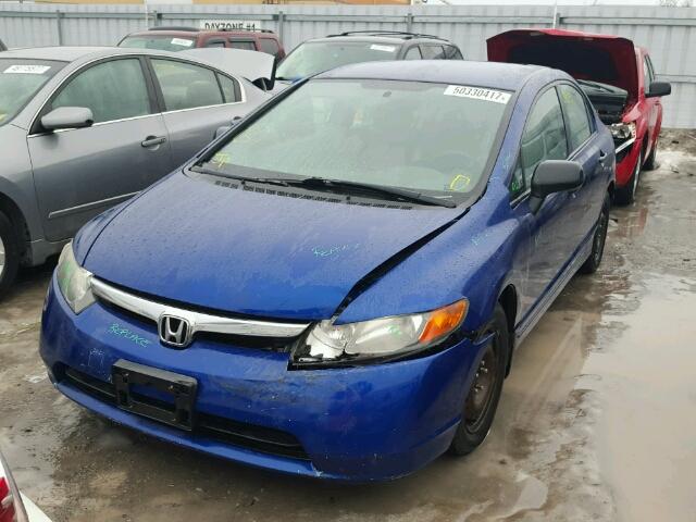 2HGFA16327H015802 - 2007 HONDA CIVIC DX BLUE photo 2