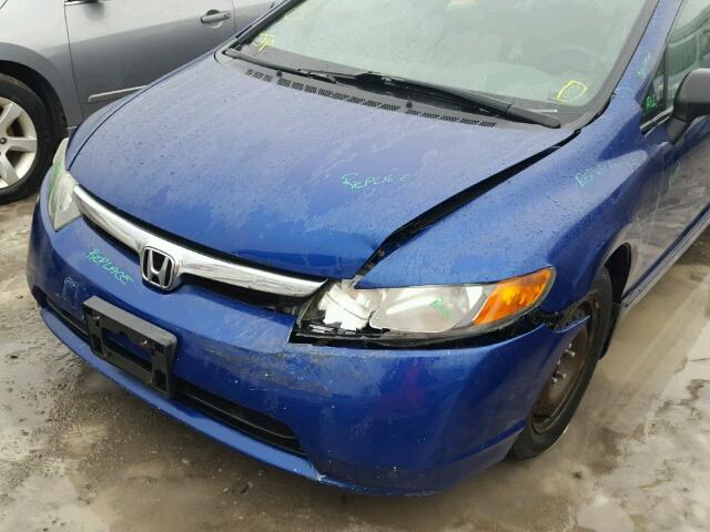 2HGFA16327H015802 - 2007 HONDA CIVIC DX BLUE photo 9