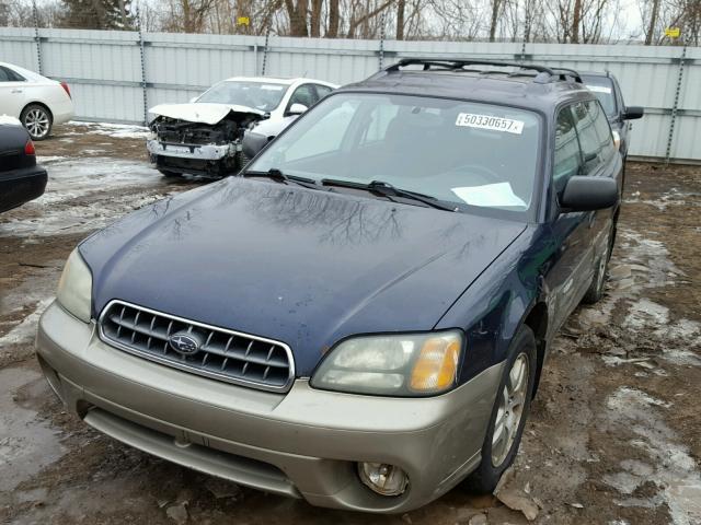 4S3BH675747612862 - 2004 SUBARU LEGACY OUT BLUE photo 2