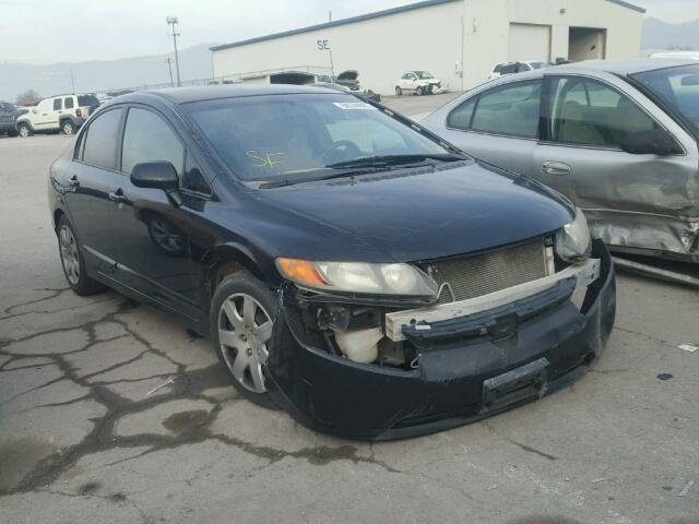 2HGFA16508H357414 - 2008 HONDA CIVIC LX BLACK photo 1