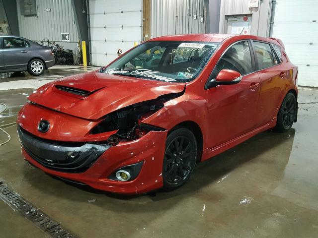 JM1BL1L41C1615871 - 2012 MAZDA SPEED 3 RED photo 2