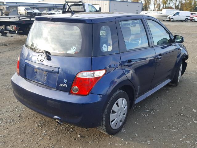 JTKKT604X65007175 - 2006 TOYOTA SCION XA BLUE photo 4