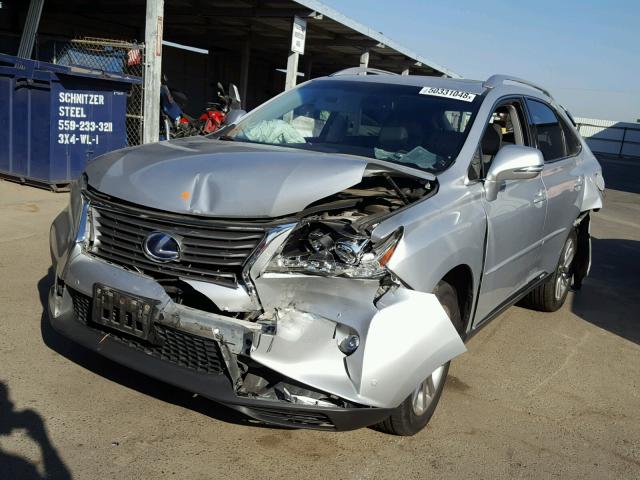 JTJBC1BA8D2057193 - 2013 LEXUS RX 450 SILVER photo 2