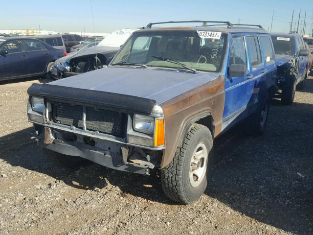 1J4FJ68S9PL618159 - 1993 JEEP CHEROKEE S BLUE photo 2