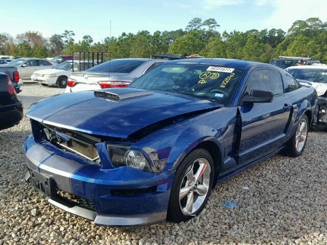 1ZVFT82H175223547 - 2007 FORD MUSTANG GT BLUE photo 2