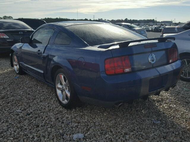 1ZVFT82H175223547 - 2007 FORD MUSTANG GT BLUE photo 3