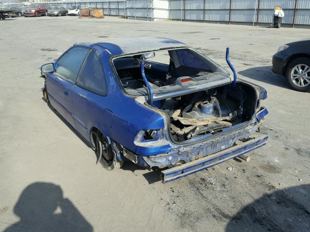 1HGEM1152YL119268 - 2000 HONDA CIVIC SI BLUE photo 3