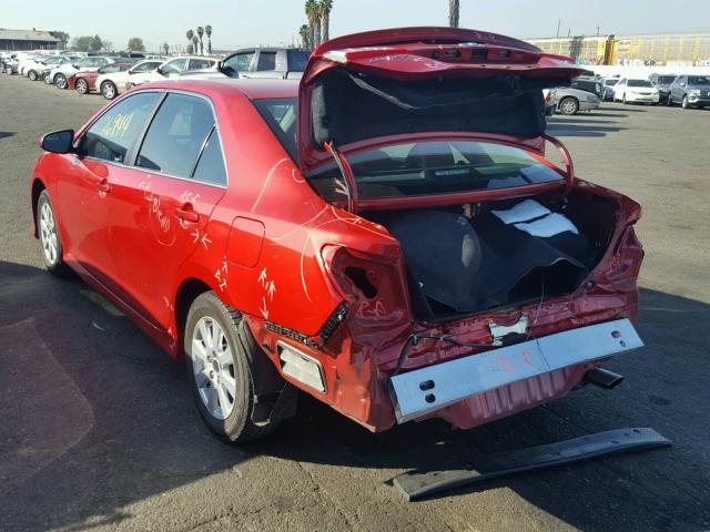 4T1BF1FK0CU547249 - 2012 TOYOTA CAMRY BASE RED photo 3