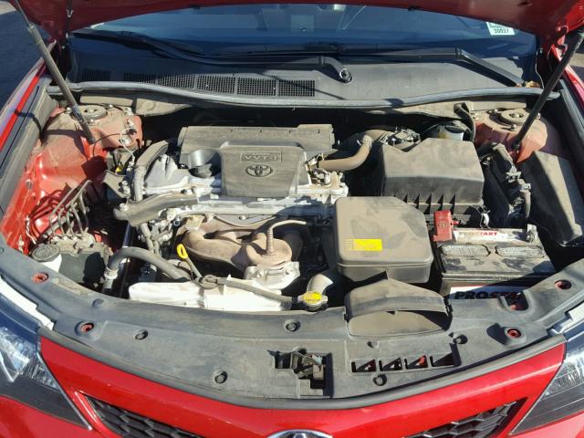 4T1BF1FK0CU547249 - 2012 TOYOTA CAMRY BASE RED photo 7