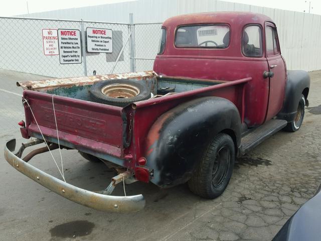 KBA653918 - 1952 CHEVROLET STEPSIDE RED photo 4