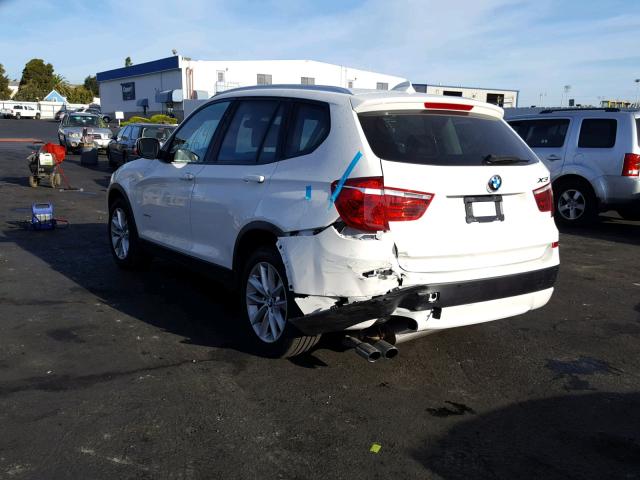 5UXWX9C54E0D37300 - 2014 BMW X3 XDRIVE2 WHITE photo 3