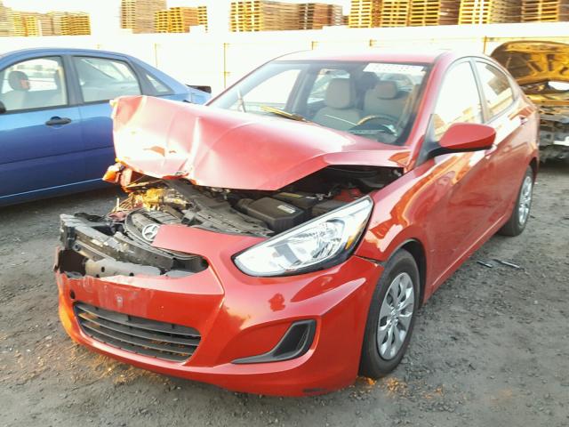 KMHCT4AE6FU880804 - 2015 HYUNDAI ACCENT GLS RED photo 2