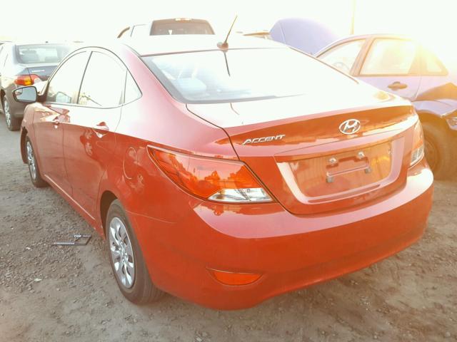 KMHCT4AE6FU880804 - 2015 HYUNDAI ACCENT GLS RED photo 3