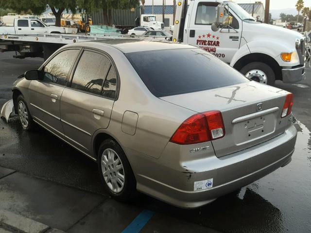 2HGES16575H556349 - 2005 HONDA CIVIC LX GOLD photo 3