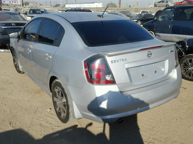 3N1AB6AP3CL783502 - 2012 NISSAN SENTRA 2.0 SILVER photo 3