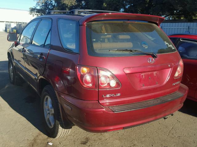 JT6GF10U0Y0055556 - 2000 LEXUS RX 300 BURGUNDY photo 3