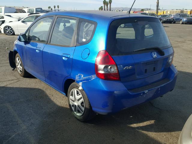 JHMGD38468S040982 - 2008 HONDA FIT BLUE photo 3