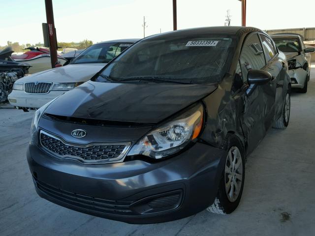 KNADN4A34C6090237 - 2012 KIA RIO EX CHARCOAL photo 2