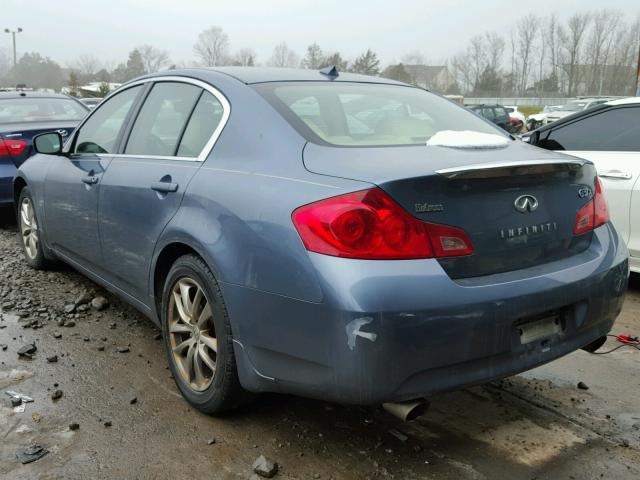 JNKCV61F69M052600 - 2009 INFINITI G37 BLUE photo 3