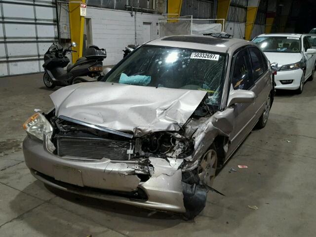 JHMES26721S005849 - 2001 HONDA CIVIC EX თაფლისფერი ფოტო 2