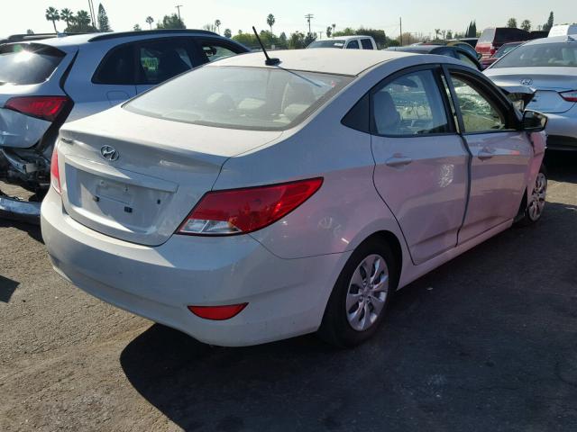 KMHCT4AE2GU028273 - 2016 HYUNDAI ACCENT SE SILVER photo 4