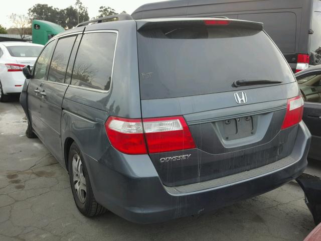 5FNRL38726B450535 - 2006 HONDA ODYSSEY EX GRAY photo 3