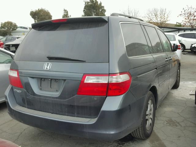 5FNRL38726B450535 - 2006 HONDA ODYSSEY EX GRAY photo 4