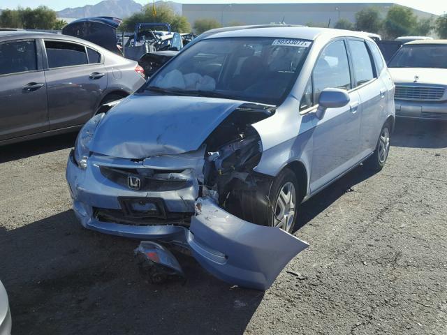 JHMGD38468S003625 - 2008 HONDA FIT BLUE photo 2