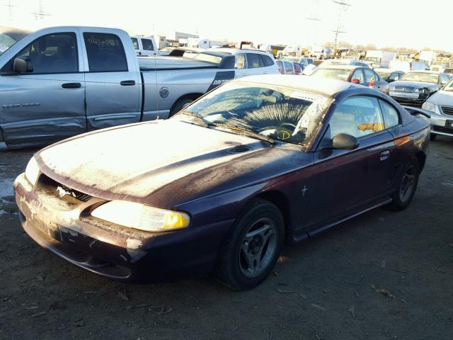 1FALP4040TF222189 - 1996 FORD MUSTANG PURPLE photo 2