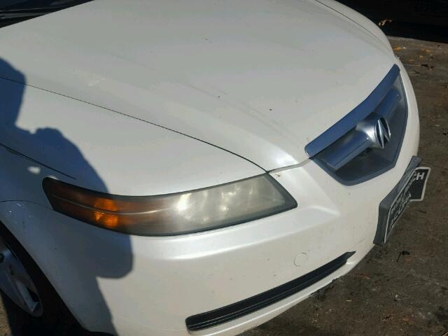 19UUA66265A044050 - 2005 ACURA TL WHITE photo 9