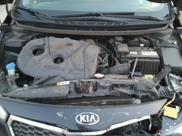 KNAFX4A82E5082662 - 2014 KIA FORTE EX BLACK photo 7