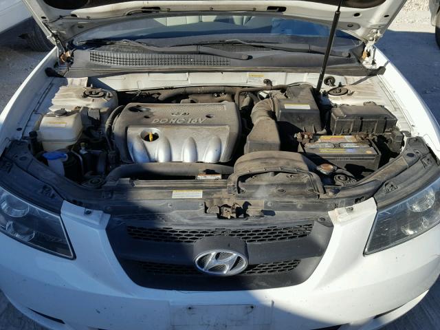 5NPET46C27H226317 - 2007 HYUNDAI SONATA GLS WHITE photo 7