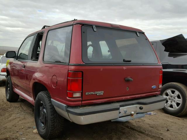 1FMCU24X1PUB01583 - 1993 FORD EXPLORER BURGUNDY photo 3