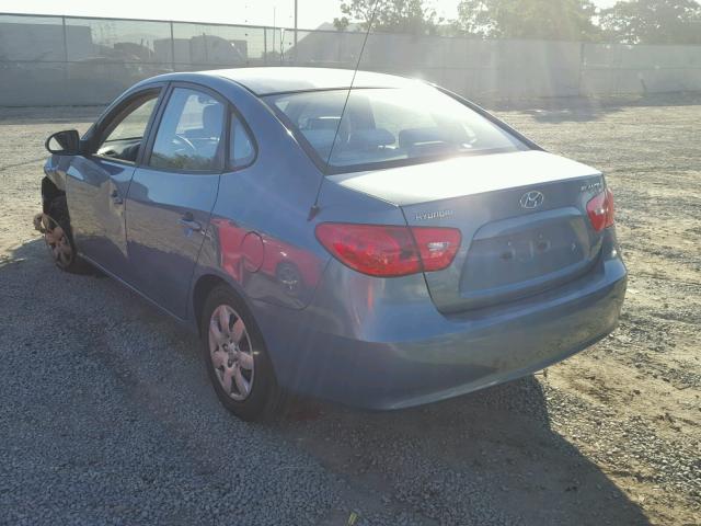 KMHDU46D57U096715 - 2007 HYUNDAI ELANTRA GL BLUE photo 3