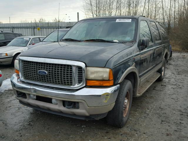 1FMNU42L21EA00641 - 2001 FORD EXCURSION GREEN photo 2