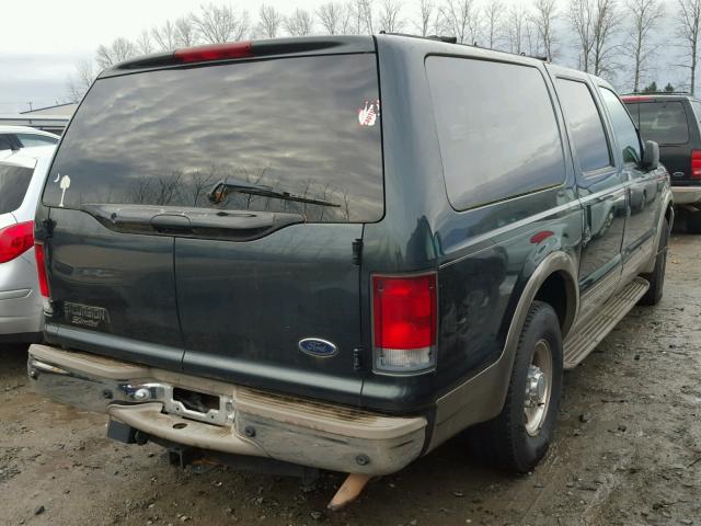 1FMNU42L21EA00641 - 2001 FORD EXCURSION GREEN photo 4