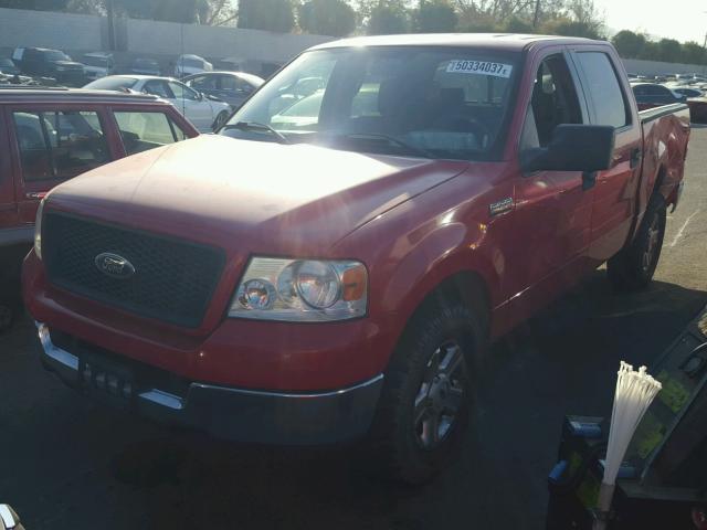 1FTPW125X5KE90163 - 2005 FORD F150 SUPER RED photo 2