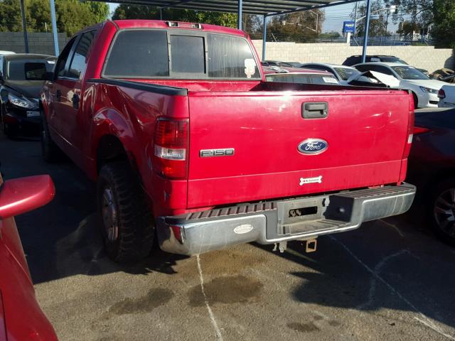 1FTPW125X5KE90163 - 2005 FORD F150 SUPER RED photo 3