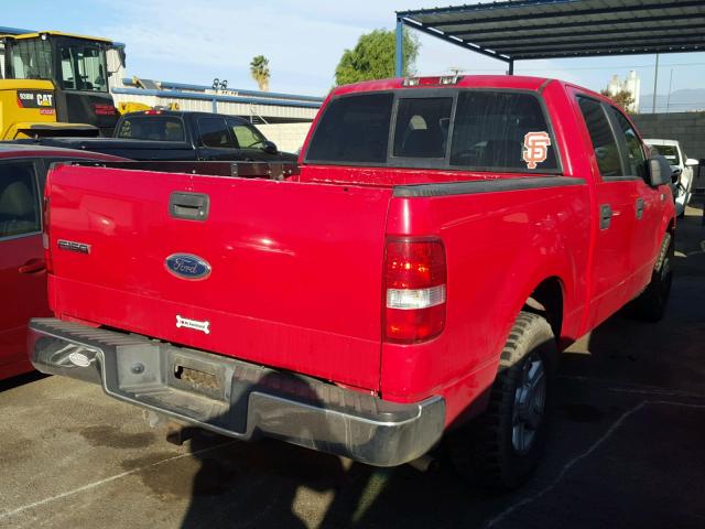 1FTPW125X5KE90163 - 2005 FORD F150 SUPER RED photo 4