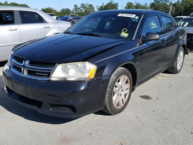 1B3BD4FB2BN566102 - 2011 DODGE AVENGER EX BLACK photo 2