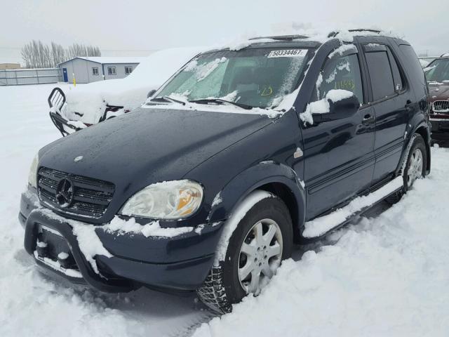 4JGAB72EXYA194618 - 2000 MERCEDES-BENZ ML 430 BLUE photo 2